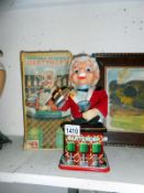 A boxed battery operated Rosko bartender in working order but does not smile