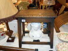Oak arts and crafts stool