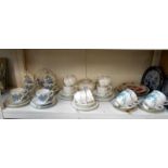 Polka dot tea set 'Viona' & other tea ware and collectors plates