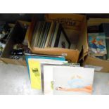 A box of LPs