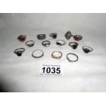 14 assorted vintage and silver and other rings inc.