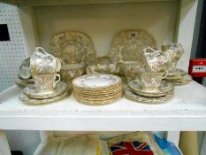 Vale bone china teaset a/f and 9 Royal Albert 'Dimity Rose' side plates