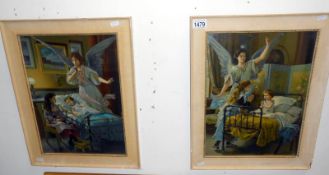A pair of prints of Guardian Angels