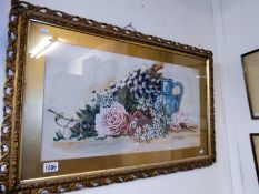 Still life watercolour framed and glazed signed A.E.