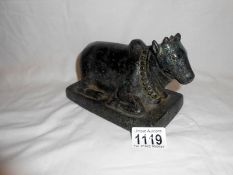 A 20th century Chinese bronze cow