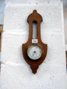 Small mahogany inlaid barometer