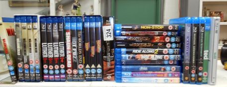Over 30 films on blu-ray discs including Back to the Future, The Hunger Games, Matrix,