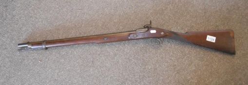 A Victorian percussion carbine rifle