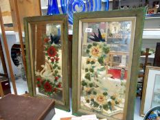 Two Victorian painted mirrors