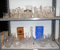 Collection of crystal glassware inc. jugs, bowls, tankards etc.
