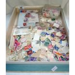 Tray of stamps including Victorian 1p reds etc.