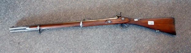 A Victorian Enfield percussion rifle