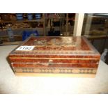 Victorian inlaid box with Tunbridge ware borders A/F