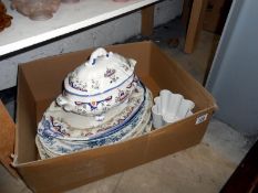 Quantity of meat plates and tureen and a Shelley jelly mould