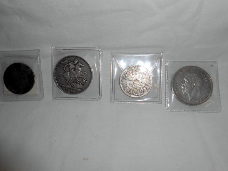 7 Victorian silver coins and 1935 crown - Image 3 of 4