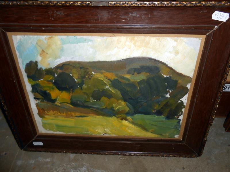 Two mid 20th C oils impressionist Summer landscapes - Image 3 of 3