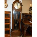 1930's oak grandmother clock with 3 weights