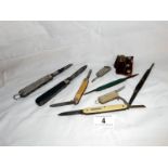 Quantity of old penknives inc.