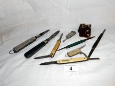 Quantity of old penknives inc.