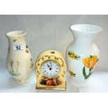 3 pieces of Aynsley 'Chelsea flowers' vase,