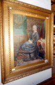 An oil painting Portrait of an Elderly Lady signed James Charles Playfair (1845-1880)