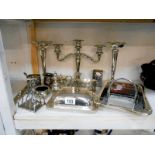 Mixed lot of silver plate