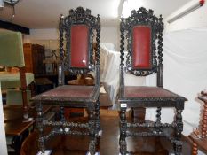 Pair of hall chairs