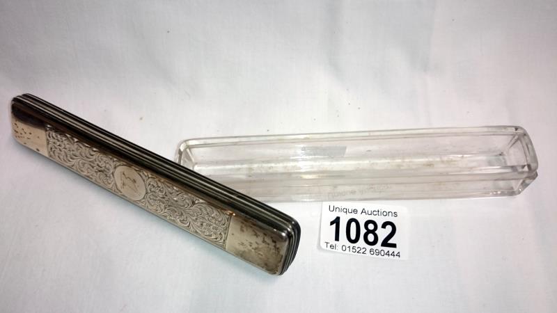 A 19th century silver topped pin tray, - Image 2 of 2