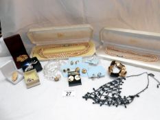 Box of costume jewellery