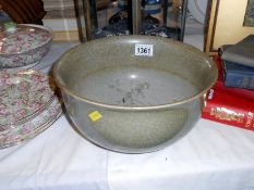 Late 19th century/early 20th century oriental bowl with markings to underside