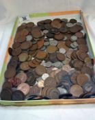 Large quantity of mixed GB coinage inc. 3d pieces, 2 shilling pieces, copper etc.