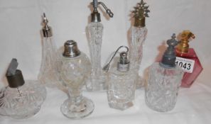 8 scent bottles including silver topped A/F