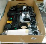 Qty Camera's and lenses inc,Pentax, Richo, Minolta, Zenith, etc.