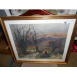 A forest scene picture initialled B R J