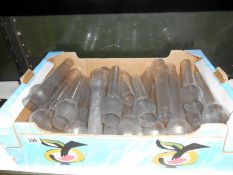 A box of oil lamp chimneys