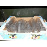 A box of oil lamp chimneys