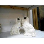 Pair of mantel piece Spaniel dog figures