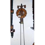 An unusual handmade wooden clock