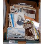 Box of assorted loose postcards
