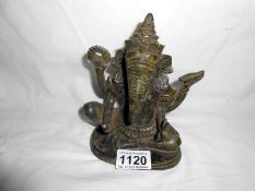 A 20th century Chinese bronze of the Hindu elephant God Ganesh