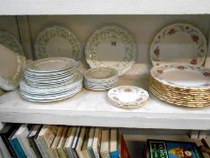 Quantity of Royal Albert dinner plates 'Tranquility' and 'Caroline' dinner ware