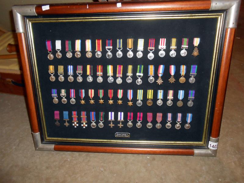 A collection of British Campaign and Gallantry miniature medals