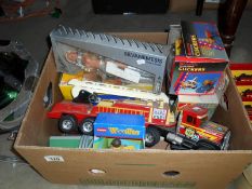 A box of mixed toys
