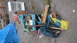 A large quantity of tools, fittings, vice & pump etc.