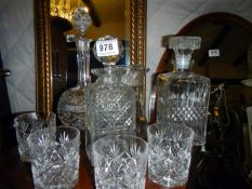 A Quantity of glass decanters & drinking glasses