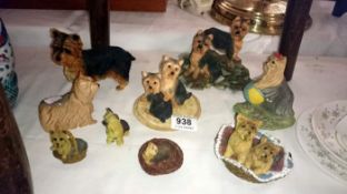 A quantity of Yorkshire terrier figures