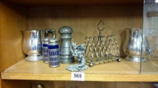 A quantity of metalware etc