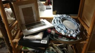 A quantity of miscellaneous items including picture frames etc.