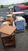 A quantity of tables & garden chair etc.