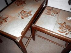 2 tile topped coffee tables